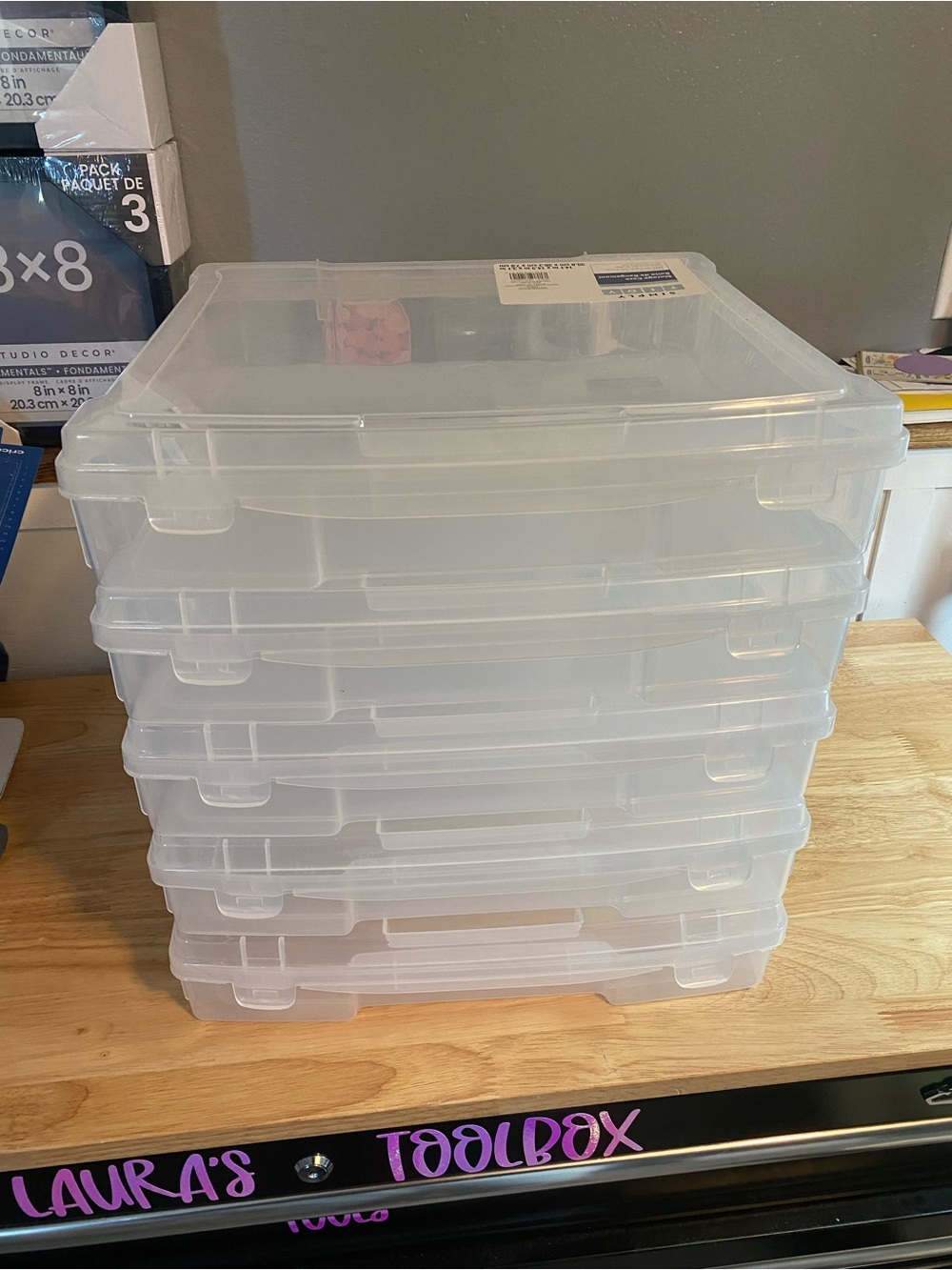 Simply Tidy Clear Stackable Plastic Storage - Translucent Organizer Set of 5